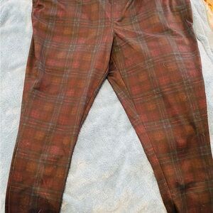 Cato woMen's Brown Plaid Dress Pants